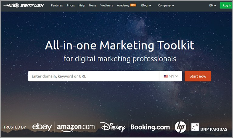SEMRush website