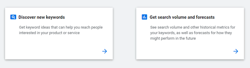 google keyword planner