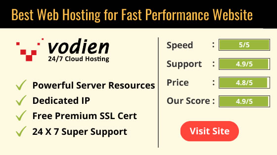 vodien review for fast performance website